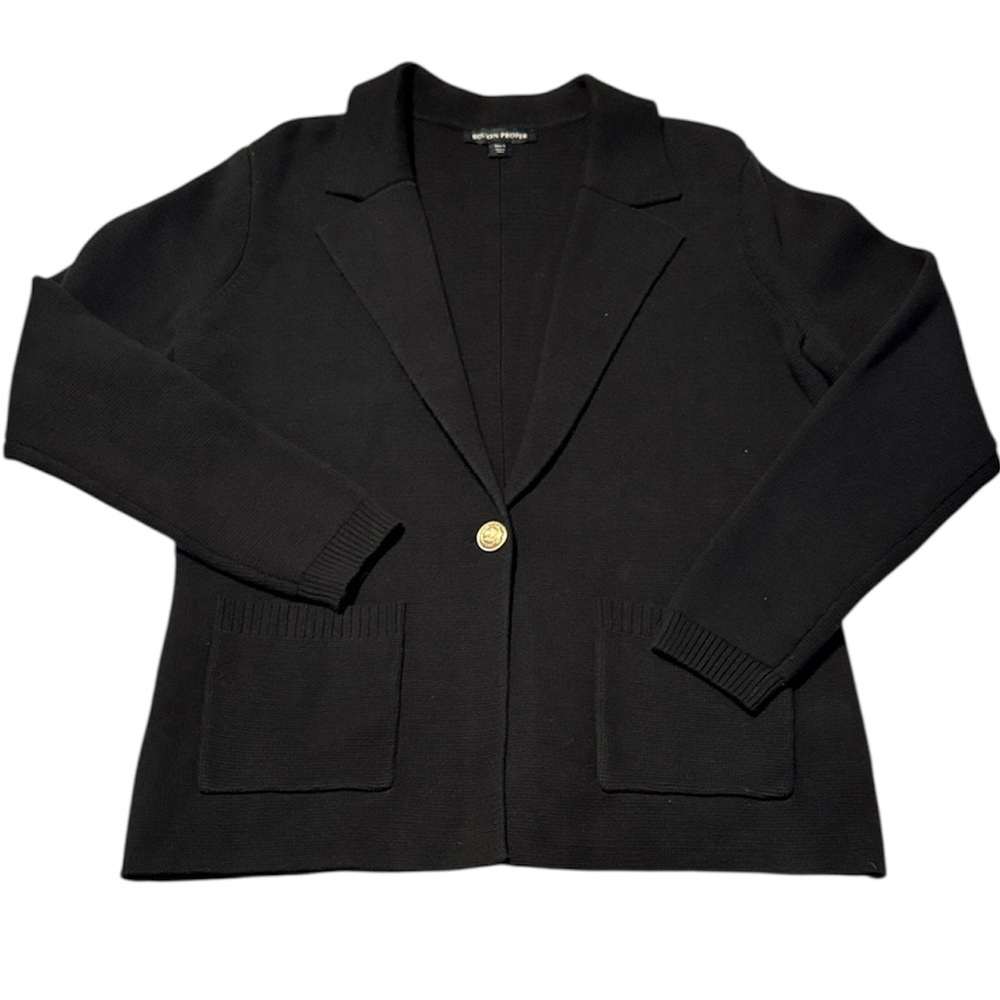 Boston Proper Black Blazer with Gold Button for womens size small